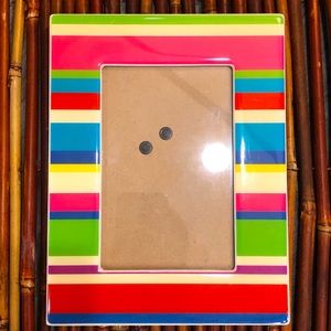 Bright & Shiny Multicolor Stripe 5x7 Photo Frame‎ PRISTINE CONDITION